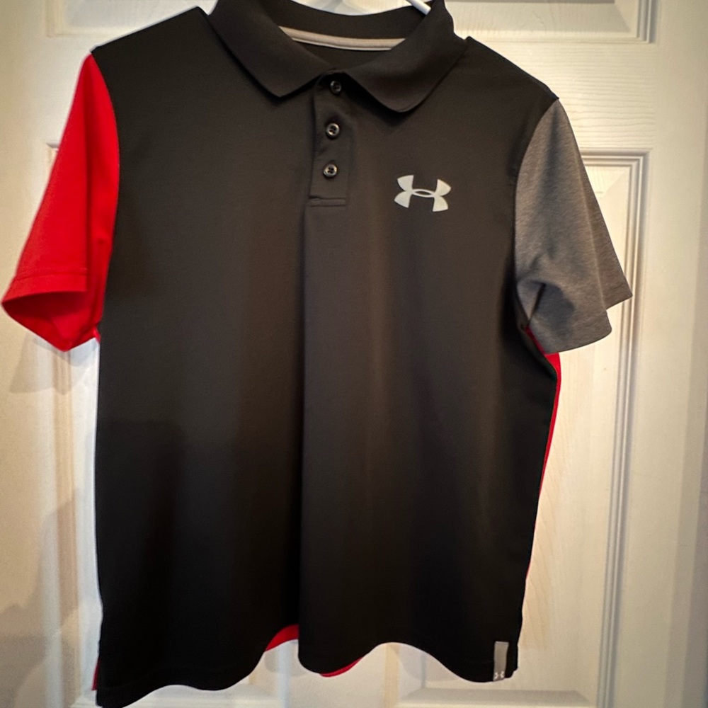 Under Armour tri colored polo